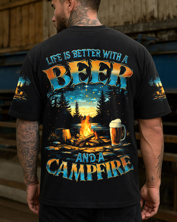 LIFE IS BETTER WITH A BEER AND A CAMPFIRE ALL OVER PRINT - TYTM0406253