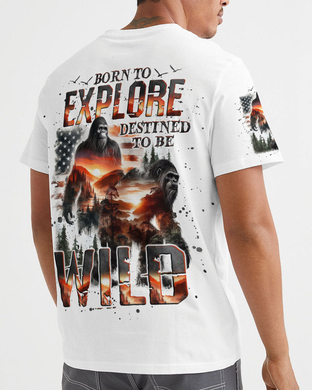 BORN TO EXPLORE DESTINED TO BE WILD BIGFOOT ALL OVER PRINT - TLNO2309243