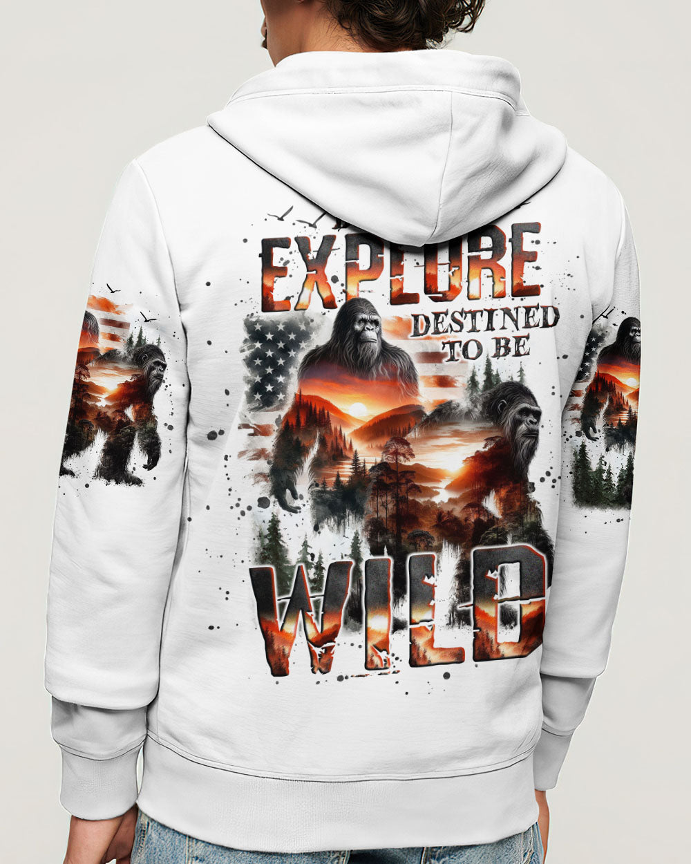 BORN TO EXPLORE DESTINED TO BE WILD BIGFOOT ALL OVER PRINT - TLNO2309243