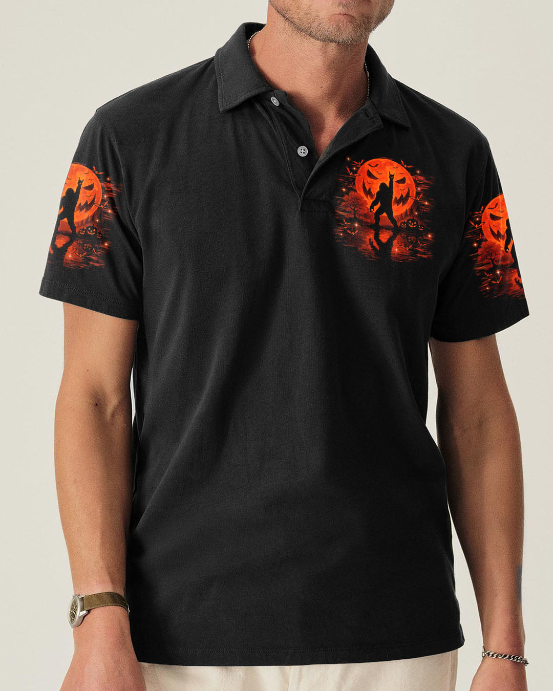 HELLO DARKNESS MY OLD FRIEND BIGFOOT HALLOWEEN ALL OVER PRINT - TLTR1808252