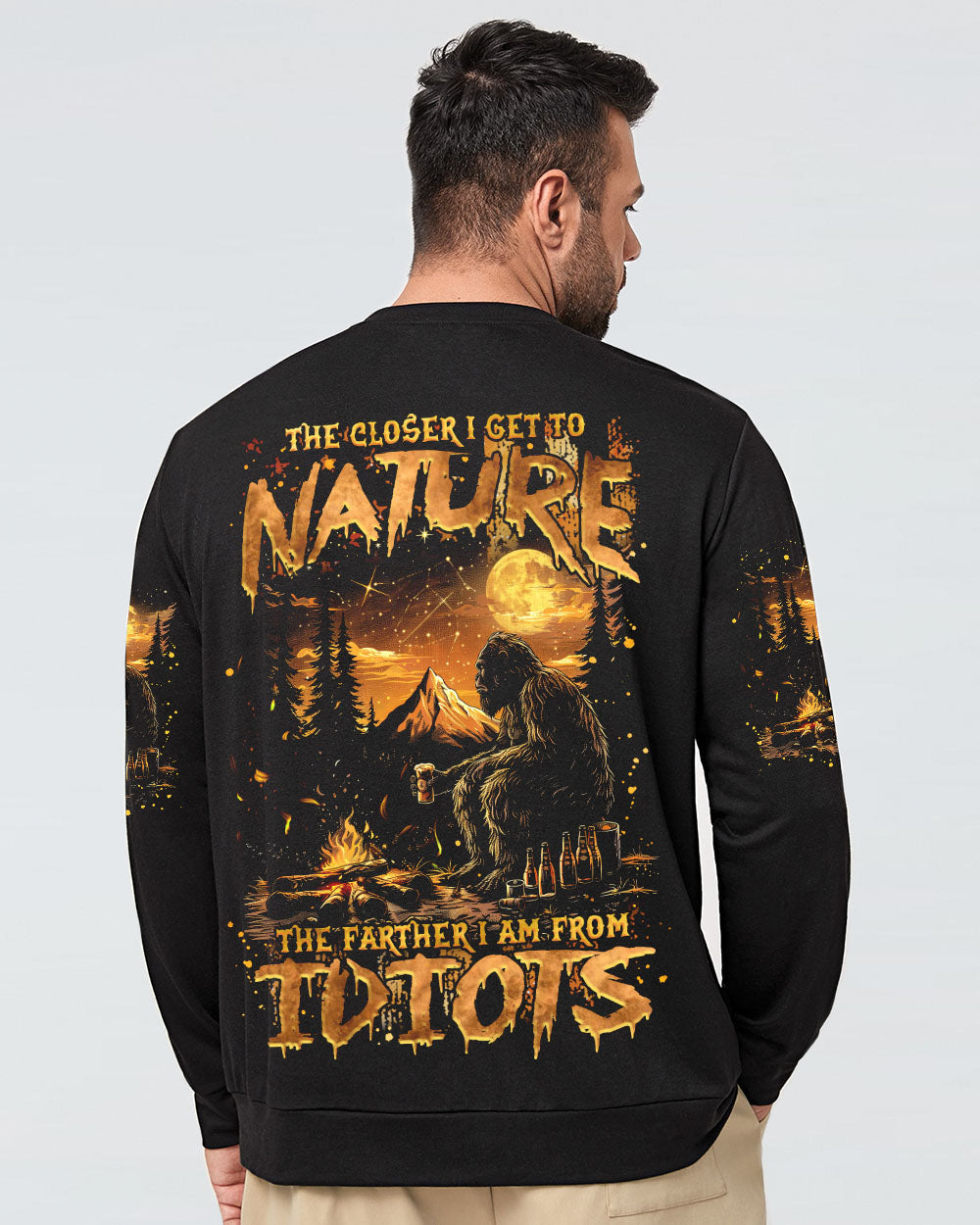 THE CLOSER I GET TO NATURE BIGFOOT ALL OVER PRINT - TLNZ1508242