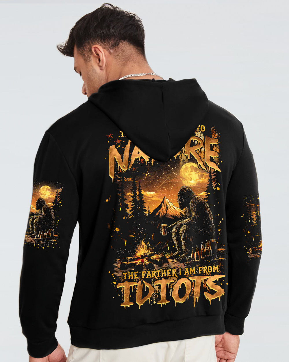 THE CLOSER I GET TO NATURE BIGFOOT ALL OVER PRINT - TLNZ1508242