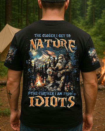 THE CLOSER I GET TO NATURE BIGFOOT ALL OVER PRINT - TLNZ0905252