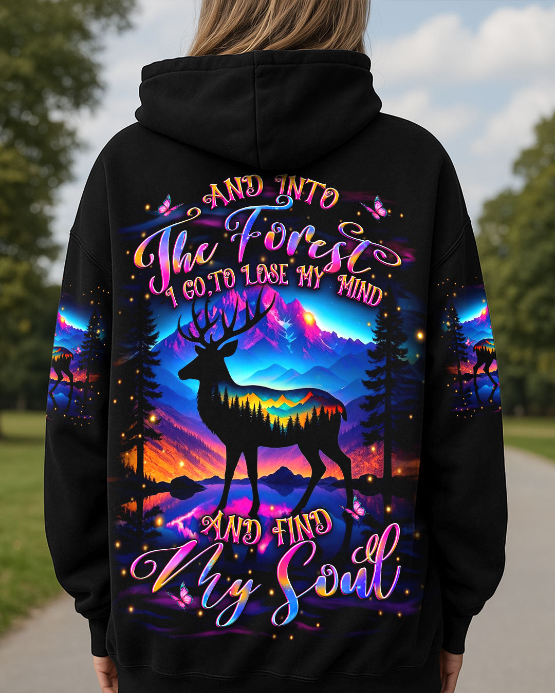 AND INTO THE FOREST I GO DEER ALL OVER PRINT - YHDU0107254