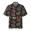 Bluejose Colorful Hot Rod Pattern Hawaiian Shirt