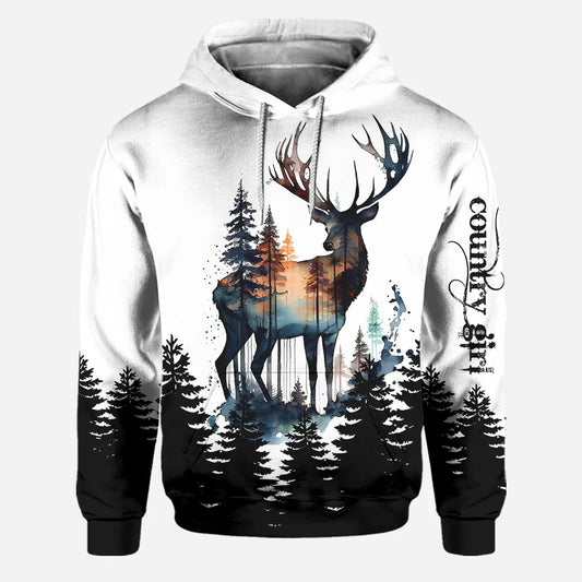 BlueJose Country Girl Personalized 3D Hoodie For Hunting Lover