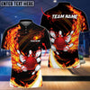 BlueJose Fire Bowling And Pins Multicolor Option Customized Name 3D Shirt
