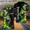 BlueJose Grim Reaper Bowling Premium Multicolor Customized Name 3D Shirt (6 Colors)