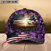 BlueJose Deer Hunting USA Flag Sunset Multicolor Personalized Cap