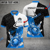BlueJose Bowling And Pins Fire Blur Multicolor Customized Name 3D Shirt ( 4 Colors )