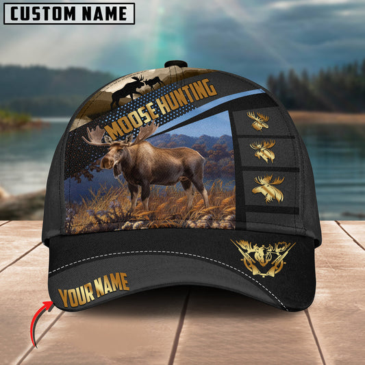 BlueJose Moose Hunting Sport Pattern Personalized Cap (2 Colors)