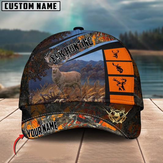 BlueJose Elk Hunting Sport Pattern Personalized Cap (2 Colors)