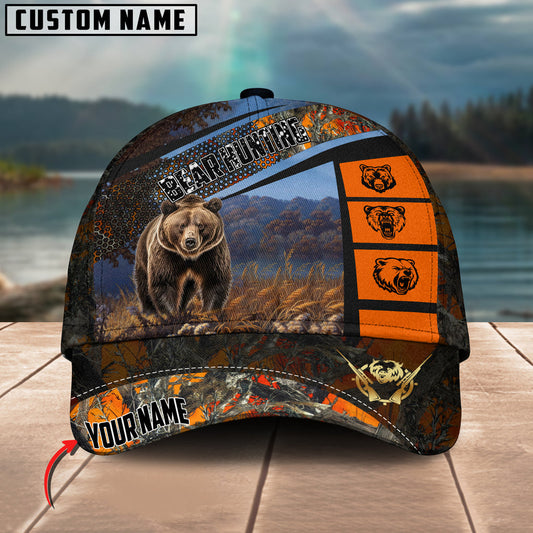 BlueJose Bear Hunting Sport Pattern Personalized Cap (2 Colors)