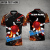 BlueJose Bowling And Pins Flame Smoke Customized Name 3D Shirt (4 Colors)