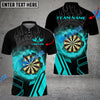 BlueJose Darts Dartboard Fire Flame Personalized Name, Team Name Shirt (4 Colors)