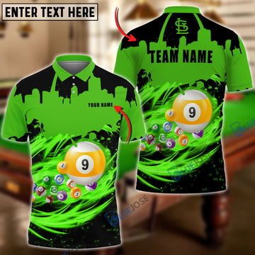 BlueJose Billiards Smith STL 9-Ball Personalized Name, Team Name Unisex Shirt