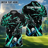 BlueJose Dragon Lightning Strike Golf Polo Shirt, Customized Name & Team Name 3D Shirts (4 Colors)