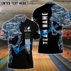 BlueJose Bowling And Pins Skull Army Flag Custom Multicolor Customized Name 3D Shirt (4 Colors)