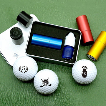 Custom Golf Ball Stamp Box, Personalized Golf Stamps, Gift for Golfer, Golf Ball Marker, Golf Accessories, Gifts For Men