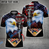BlueJose Billiards 8 Ball Rack American Eagle Personalized Name, Team Name Shirt