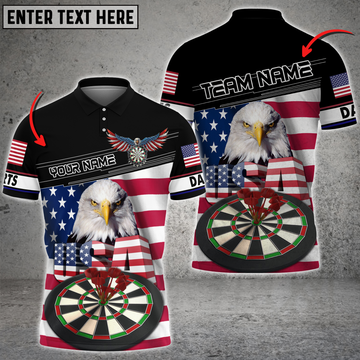 BlueJose Eagle Dart DartBoard Personalized Name, Team Name Shirt