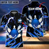 BlueJose Bowling and Pins Colorful Thunder Power Personalized Name Team Name 3D Shirt (5 Colors), Personalized Shirts For Bowling Players