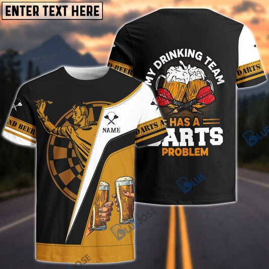 BlueJose Drinkers Play Darts Personalized Name, Team Name Shirt