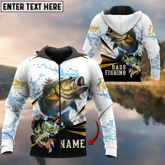 BlueJose Personalized Name Bass W Fishing Shirts For Men And Women Hoodie