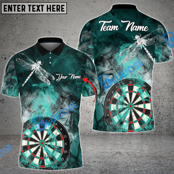 BlueJose Darts Smoke Dragonfly Personalized Name, Team Name Shirt (5 Colors)