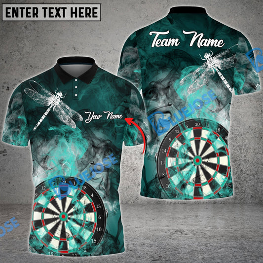 BlueJose Darts Smoke Dragonfly Personalized Name, Team Name Shirt (5 Colors)