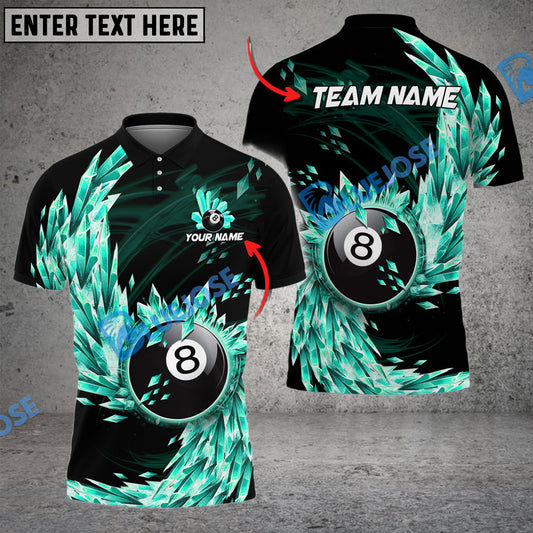 BlueJose Billiards Ball 8 Breath Of Ice Personalized Name, Team Name Unisex Shirt ( 6 Colors )