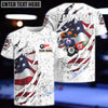 BlueJose Billiards USA Flag White Personalized Name, Team Name Unisex Shirt