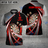 BlueJose Darts Tornado Pattern Personalized Name, Team Name Shirt (4 Colors)