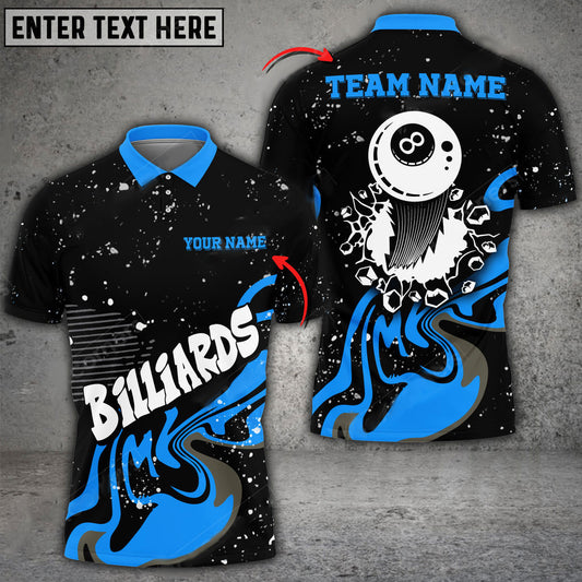 BlueJose Billiards Ball 8 White Dots Personalized Name, Team Name Unisex Shirt ( 4 Colors )