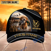 BlueJose Dog Hunting And Duck Golden Sunset Wetland Scene Multiple Options Personalized Name 3D Cap (8 Dog Breeds)