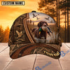 BlueJose Dog Hunting And Duck Rustic Woodgrain Marshland Scene Personalized Name 3D Cap (8 Dog Breeds)