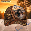 BlueJose Dog Hunting And Duck Rustic Woodgrain Marshland Scene Personalized Name 3D Cap (8 Dog Breeds)