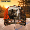 BlueJose Hunting Orange White Camo Hunter Personalized 3D Cap (9 animals)