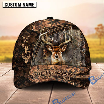 BlueJose Personalized Wild Buck Camo Hunting 3D Cap (4 colors)