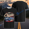 BlueJose Personalized Car 1967 Classic Mustang Shelby GT500 - American Flag Muscle Car T-Shirt  (5 colors)