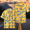 Bluejose Personalized Car 1960s Mustang Muscle Car Yellow Hawaiian Shirt