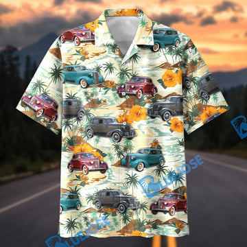 Bluejose Custom Car 1930s Classic Car Tropical Hawaiian Shirt