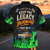 BlueJose Custom Photo Personalized Car "Keep the Legacy Burning" Hot Rod Hawaiian Shirt