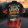 BlueJose Custom Photo Personalized Car "Keep the Legacy Burning" Hot Rod Hawaiian Shirt