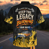 BlueJose Custom Photo Personalized Car "Keep the Legacy Burning" Hot Rod Hawaiian Shirt