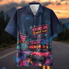 Bluejose Neon Sunset Drive Retro Diner Classic Car Hawaiian Shirt