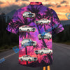 Bluejose Personalized 1965 Ford Mustang Car Purple Sunset Hawaiian Shirt