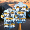 Bluejose Personalized Car 1957 Chevrolet Bel Air Car Tropical White Hibiscus Hawaiian Shirt