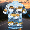 Bluejose Personalized Car 1957 Chevrolet Bel Air Car Tropical White Hibiscus Hawaiian Shirt
