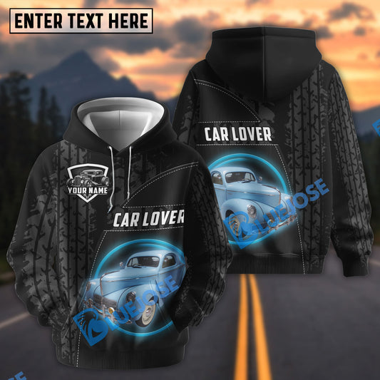 Bluejose Personalized Car Lover 1941 Willys Coupe Classic Car Tire Tracks 3D Hoodie